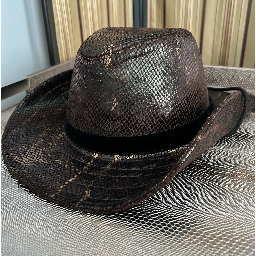 Reptile print cowboy hat